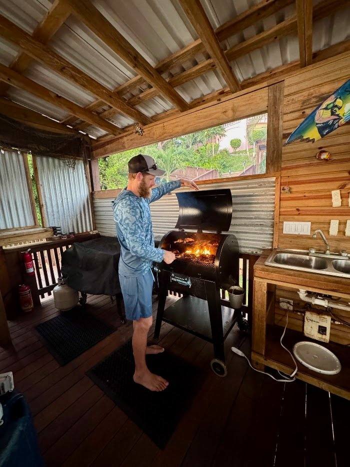 Pellet smoker at La Rosa